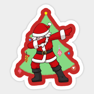 Anime Dabbing Santa Sticker